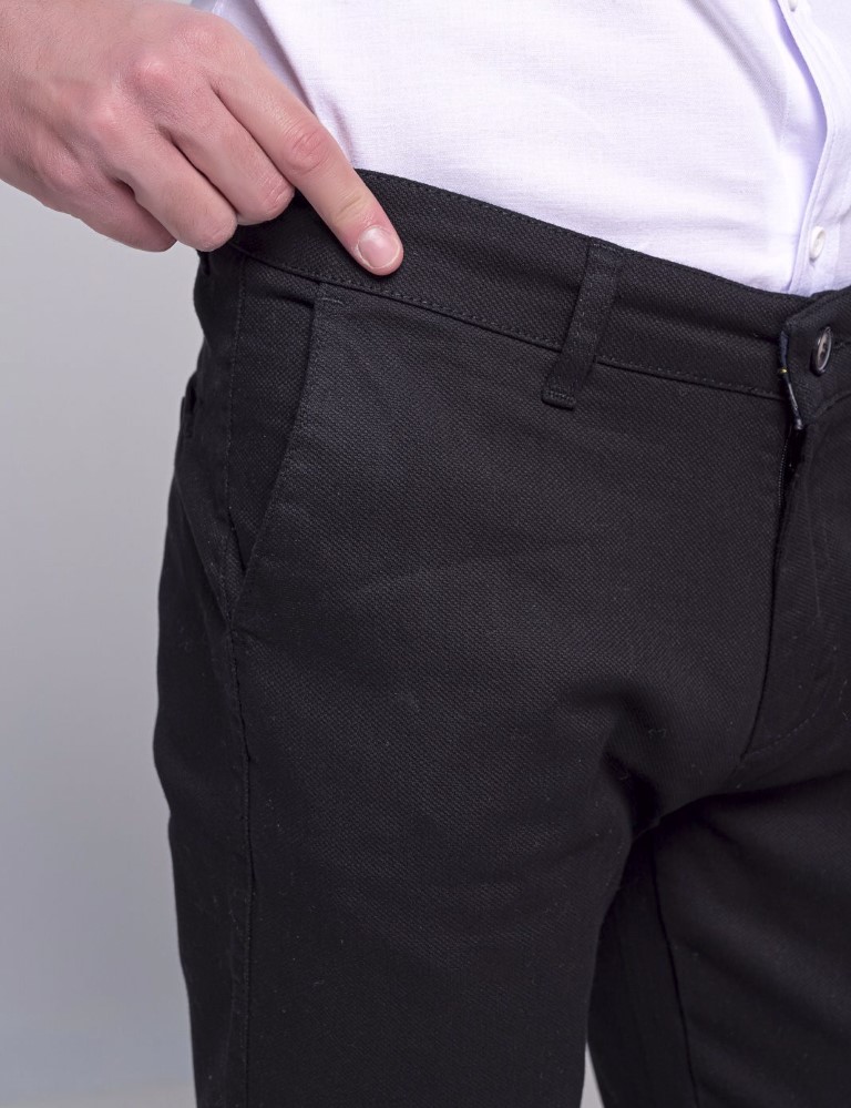 Ben Tailor ανδρικό μαύρο υφασμάτινο Chinos παντελόνι 0178 φωτογραφία